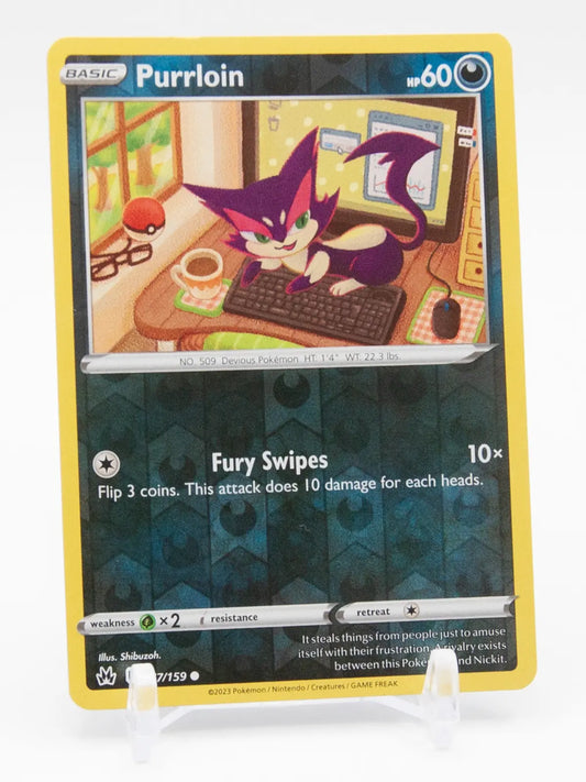 Purrloin 2023 Pokémon Crown Zenith #077/159 (Reverse Holo)