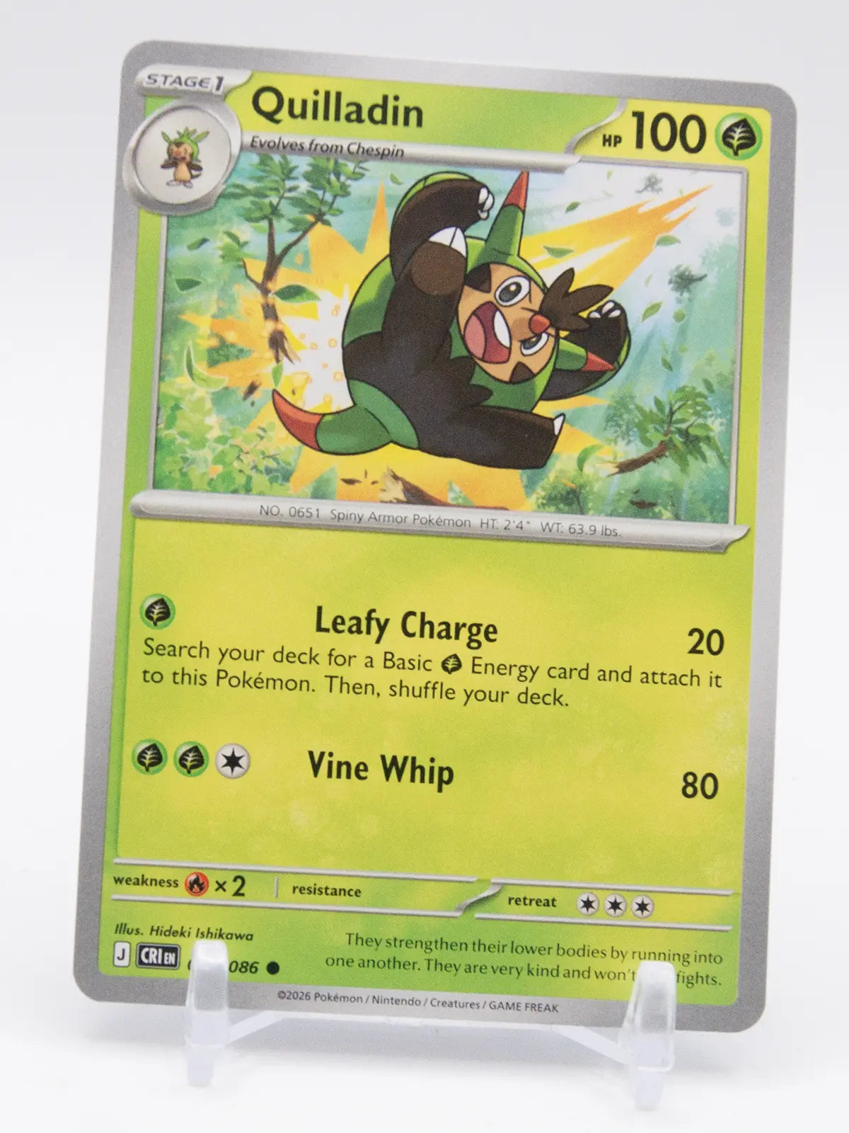 Quilladin 2026 Pokémon Chaos Rising #006/086