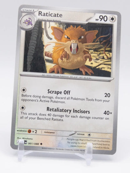 Raticate 2026 Pokémon Perfect Order #061/088