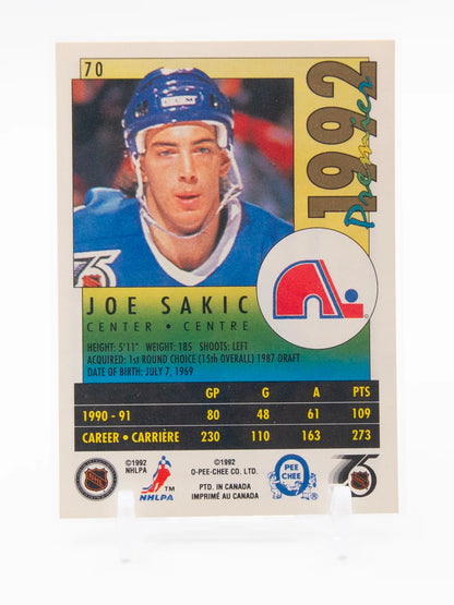 Joe Sakic Nordiques O-Pee-Chee Premier 1991-92 #70