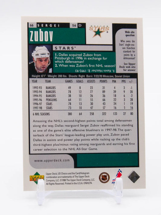 Sergei Zubov Stars Upper Deck Choice Reserve Holographic 1998-99 #66