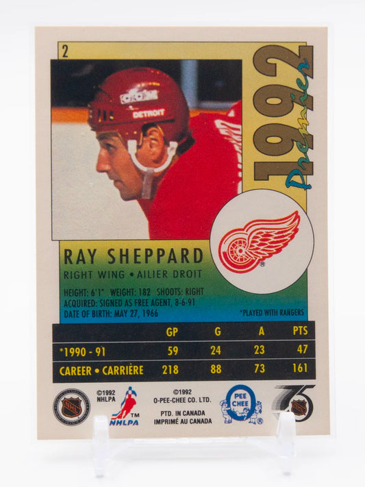 Ray Sheppard Red Wings O-Pee-Chee Premier 1991-92 #2