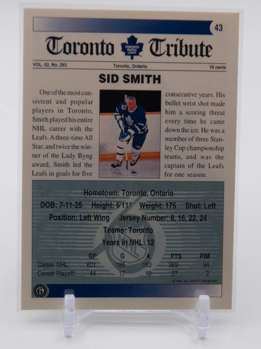 Sid Smith Maple Leafs Ultimate Original 6 1992 #43