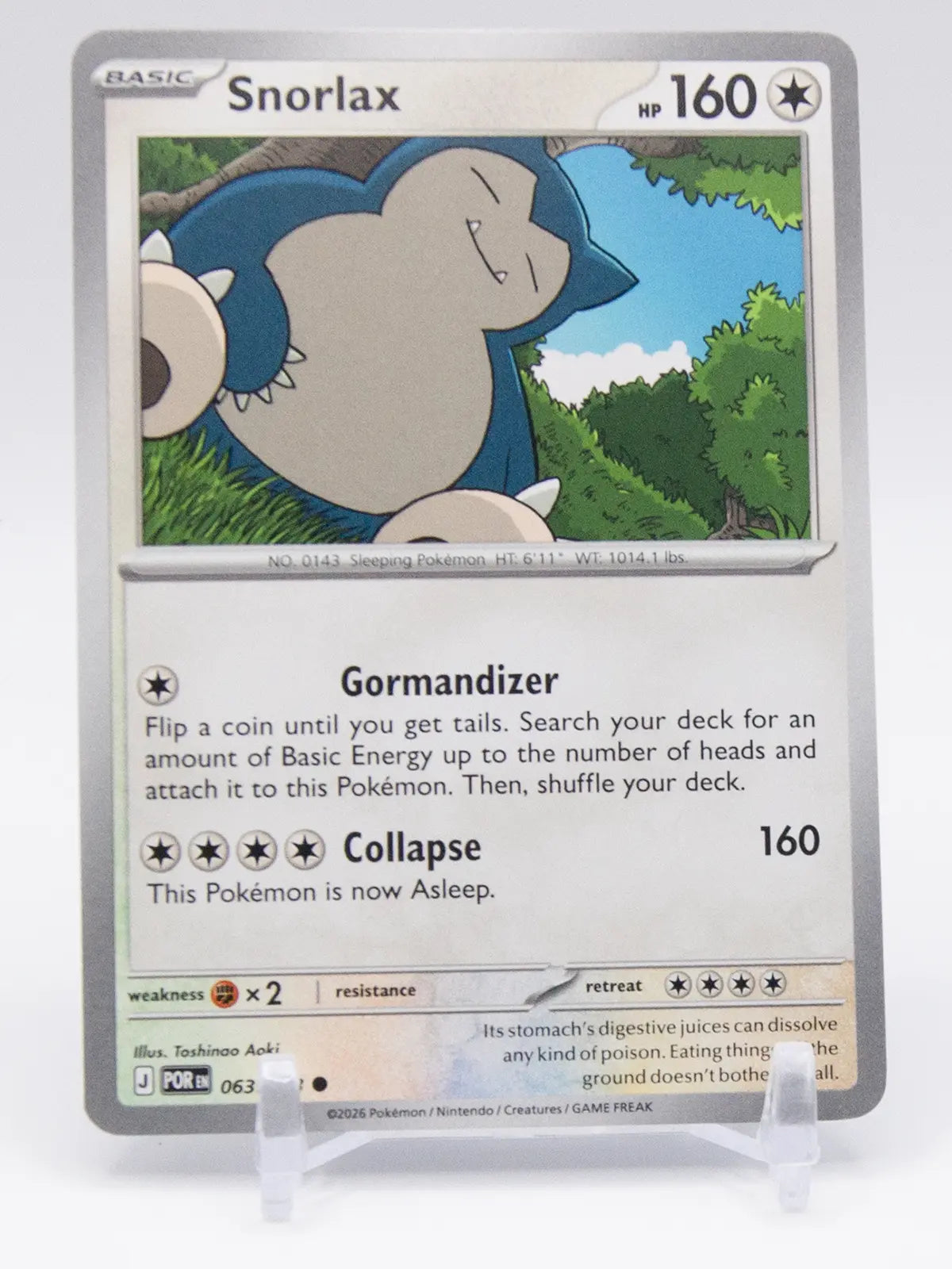 Snorlax 2026 Pokémon Perfect Order #063/088