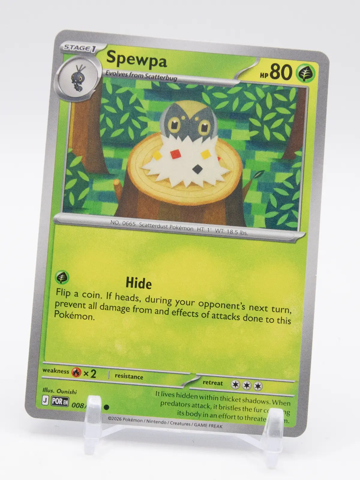 Spewpa 2026 Pokémon Perfect Order #008/088