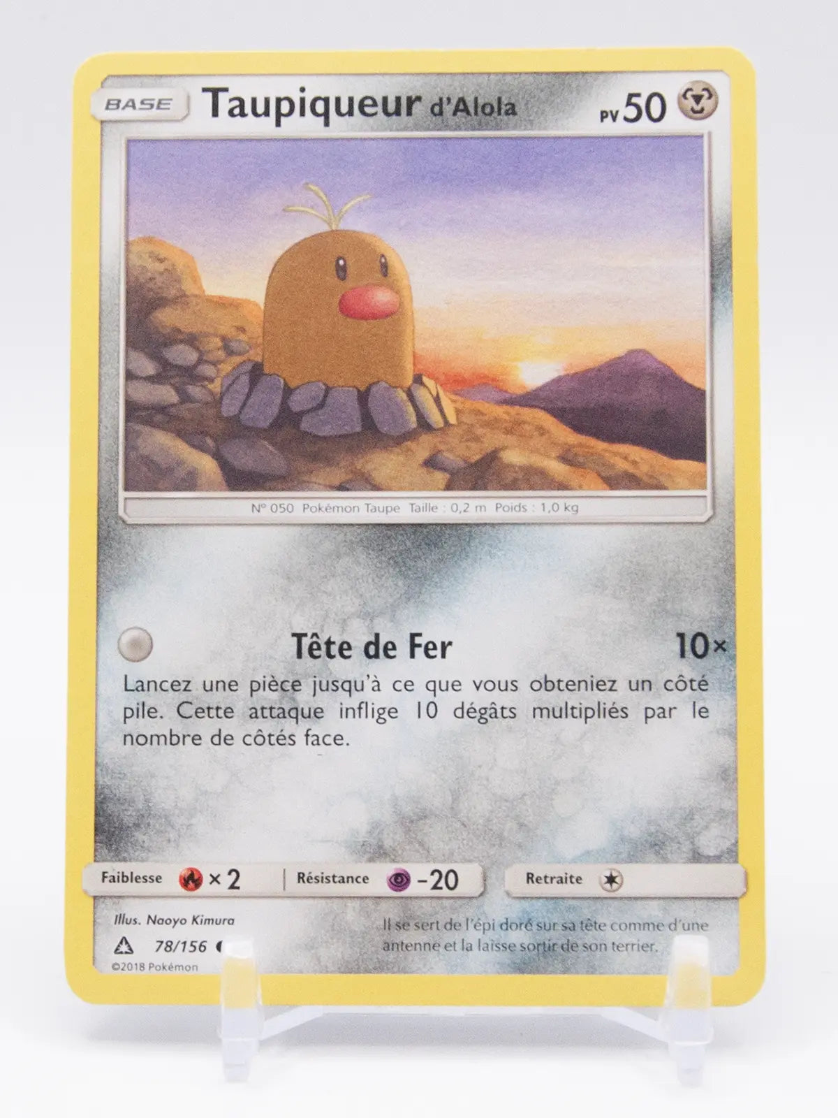 Taupiqueur d'Alola 2018 Pokémon Ultra Prism #078/156 France