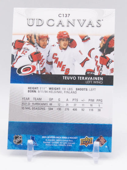 Teuvo Teravainen Hurricanes Upper Deck UD Canvas 2023-24 #C137