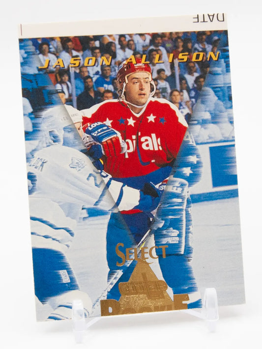 Très Rare Erreur d'impression Jason Allison Capitals Pinnacle Select 1994-95 Rookie #193