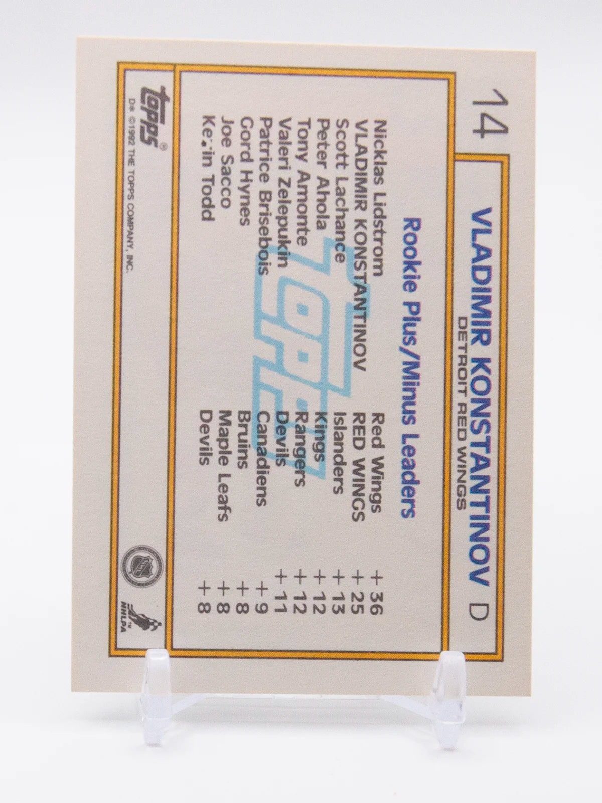 Vladimir Konstantinov Red Wing Topps Super Rookie 1992-93 #14