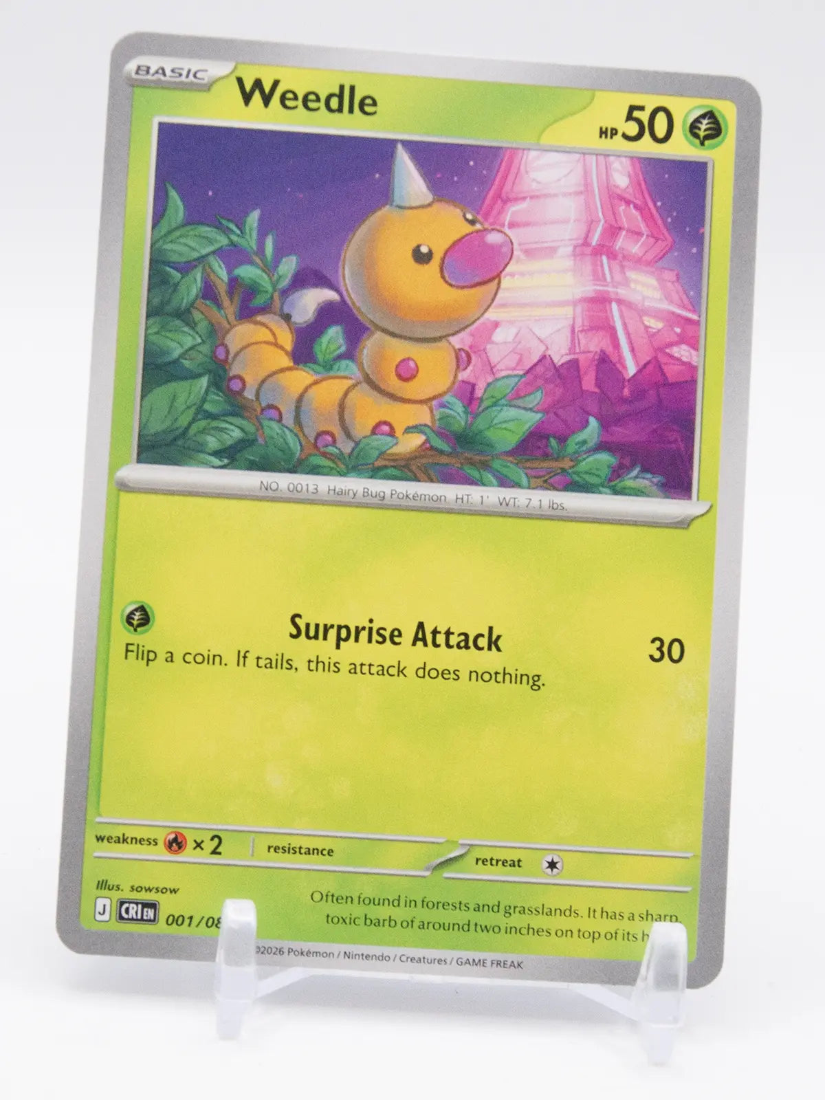 Weedle 2026 Pokémon Chaos Rising #001/086