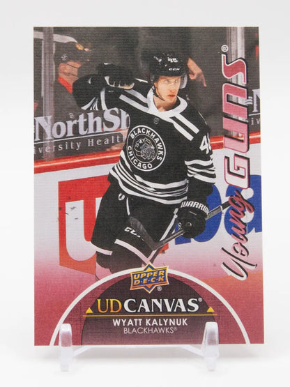 Wyatt Kalynuk Blackhawks Upper Guns UD Canvas Deck Young 2021-22 Rookie #C114